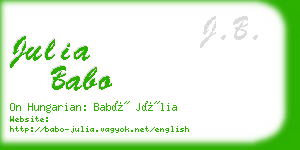 julia babo business card